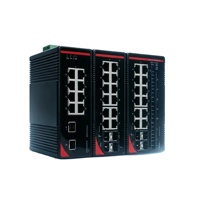 Switch Jaringan Ethernet Industri Tanpa Manajemen Tipe Din-Rail 4-Port/8-Port/16-Port RJ45 Plug-and-Play Rail-Mount 10 Mbps Tangguh