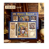 Set Kotak Hadiah Buku Catatan Harry Rabbit Magic College, Buku Catatan Warna Cerah, Hadiah untuk Siswa, Gaya Eropa untuk Pelajar