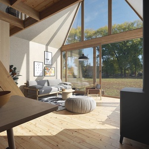 Quacent Sips Tiny Home Tuinhuis Kantoor Flat Pack Tiny Prefab Huis Prefab Gemaakt Huis Luxe Lichtstalen Frame Metalen Huizen - Product Image 4