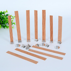 <span class=keywords><strong>Bougie</strong></span> à Mèche en Bois Écologique à Vente Chaude avec Support Métallique Mèche en Bois Sans Fumée pour la Fabrication <span class=keywords><strong>de</strong></span> Bougies - Product Image 2