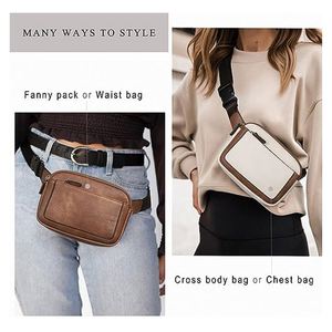 Fashion Vegan Pu Leather Women'S Fanny Pack Waterproof Crossbody Belt Waist Bag Adjustable Strap Belt Bag for Women <b>Men</b> - Product Image 6