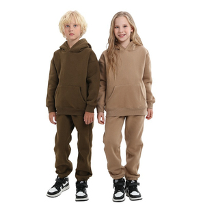 Chándales para niños con logotipo personalizado 3-14 <span class=keywords><strong>años</strong></span> 350Gms Fleece Plain Kids Jogger Sets a granel al por mayor Ropa para niños - Product Image 5