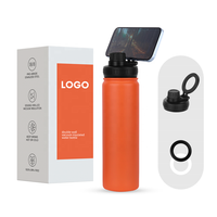 Flacon à double paroi bon marché avec magsafe support pour iPhone bouteille d'eau avec couvercle isolé bouteille d'eau personnalisée