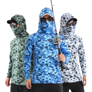 Quick Dry UV Protection Waterproof Camo <strong>Fish</strong> <strong>T</strong>-<strong>Shirt</strong> Heat-Transfer Printed Camping Fishing Wear 100% Polyester Performance - Product Image 1