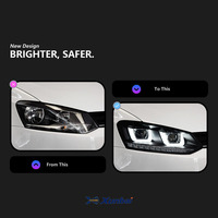 Kit de phares Bi-LED Plug and Play pour VW Polo MK5 2011-2018 avec feux de jour et clignotants séquentiels, installation directe, remplacement et mise à niveau