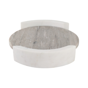 Vassoio rotondo in marmo decorativo per la casa, per gioielli, caffè, centrotavola - Product Image 3