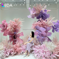 Fleurs en papier géantes faites à la main LEDA, artificielles, au toucher réel, douces, lavables, pour mariage, Saint-Valentin, décoration de centre de table