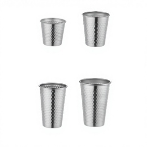 2026 <b>Hot</b> Sale Modern Camping Bright Series Double Wall Hammer Texture Stainless Steel Beer Mug Tumbler with Spoon Eco-Friendly - Product Image 2