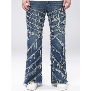<span class=keywords><strong>Jeans</strong></span> a Zampa d'Elefante Blu Scuro Stile Retrò, Non Elasticizzati, Trendy, con Fodera in Pile, per <span class=keywords><strong>Uomo</strong></span> - Product Image 3