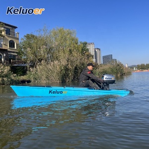 Kayak a Pedali Skiff Monoposto Canoa da Pesca Senza Spinta Elettrica e Batteria - Product Image 5