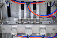 Machine de remplissage verticale multi-lignes à grande vitesse contrôlée par servomoteur pour sachets de liquide et bâtonnets de bain de bouche