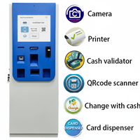 Machine de kiosque de distributeur de jetons de vente de billets pour accepter le paiement en espèces