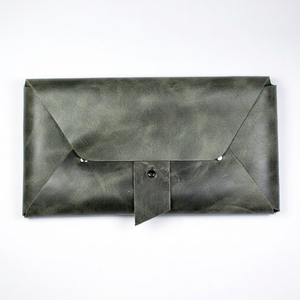 Cartera de Piel Genuina con Logotipo Personalizado, Sobre para Efectivo, Cartera para Presupuesto, Venta al por Mayor, Fabricante, Estuche para Dinero Premium LCE-0063 - Product Image 1