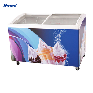 138l -538l Curved Glass Door Chest Deep Display Freezer with Sticker Ddh-138c Small Deep Freezer - Product Image 6