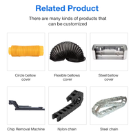 Housse de protection télescopique ronde flexible avec fermeture éclair pour machine CNC
