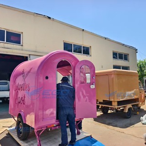 โรงงานจำหน่ายรถขายอาหารเคลื่อนที่สีชมพูใหม่ พร้อมอุปกรณ์ครบครัน รถขายอาหารเคลื่อนที่ รถเข็นขายอาหาร ขายส่ง - Product Image 5