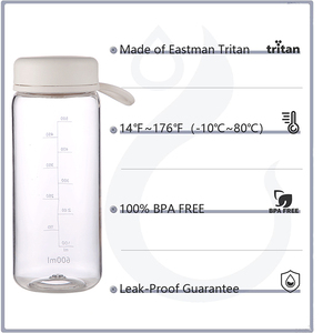 450ML/600ML Premium Fitness Tritan Plastic Water Bottle With Removable Strainer Camping Water Bottle