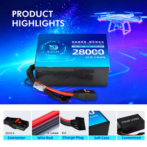 ドローンバッテリー12S 44.4V <span class=keywords><strong>28Ah</strong></span>ソリッドステートバッテリードローンUAVクアッドコプター飛行機ヘリコプター用カスタマイズ - Product Image 3