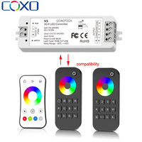 Contrôleur LED RGB CCT RGBW V2 V3 VP V5-M 2.4G RF sans fil 12V 24V RT2 RT4 RT5 avec garantie de 5 ans, télécommande pour bande LED