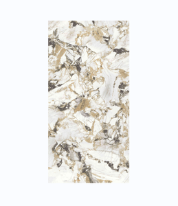 Muestras de <span class=keywords><strong>Piedra</strong></span> Sinterizada Gratuitas de 100x200 mm con Patrón Dorado para Azulejos de Porcelana de Gran Formato, Color Blanco de Lujo - Product Image 1