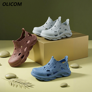 OLICOM Zuecos con Soporte <span class=keywords><strong>de</strong></span> Arco Personalizados con Logotipo OEM para Hombre y Mujer, Zapatillas Ligeras <span class=keywords><strong>de</strong></span> EVA para Caminar, Sandalias Antideslizantes para Playa, Sandalias <span class=keywords><strong>de</strong></span> Espuma - Product Image 1