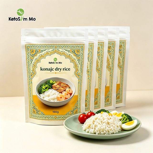 Wholesale Gluten Free Plant-Based OEM ODM Shirataki Rice Healthy Diet India Supplier Dry Konjac Rice