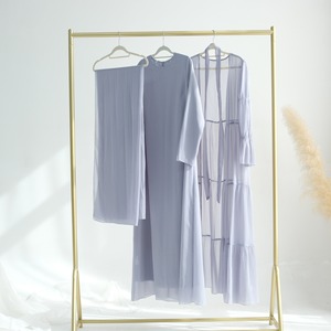 Cardigã Aberto Elegante com Renda Estilo Turco do Oriente Médio Dubai, <span class=keywords><strong>Tie</strong></span> Dye Respirável, Moda Muçulmana Feminina, Abaya Modesta - Product Image 5