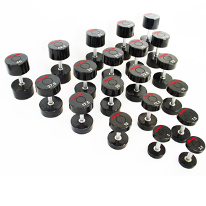 Paire d'haltères en fonte robuste avec poignée chromée en acier inoxydable, antidérapante et antirouille, pour l'entraînement musculaire - Product Image 3