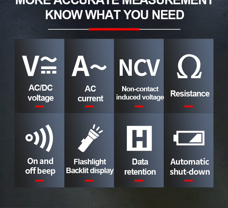 ANENG CM80 Digital clamp meter Ammeter Voltage Car Amp Hz Capacitance NCV Ohm Test multimeter digital profesional tester