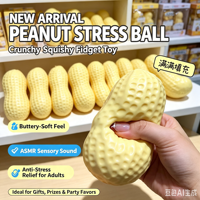 Creaky Sound Peanut Blocks Squishy, Soft Outside Crunchy Inside ASMR Stress Relief Toy, Boxed Wholesale Fidget