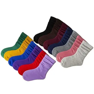 Chaussettes d'été colorées pour enfants, lot de 5 paires de couleur rouge, styliste