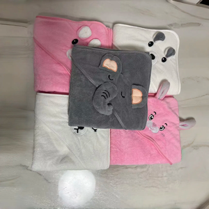 La serviette <span class=keywords><strong>de</strong></span> <span class=keywords><strong>bain</strong></span> pour enfants en velours corail doux absorbe l'eau Serviette <span class=keywords><strong>de</strong></span> dessin animé à capuche pour bébé à séchage rapide - Product Image 3