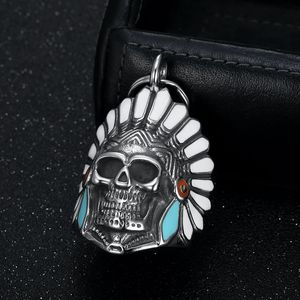 Llavero con Colgante de Calavera de Acero Inoxidable yunnique, Estilo Retro Punk, Unisex, para Regalo - Product Image 2