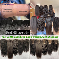 Lot de 10 mèches de cheveux vierges de vison 10A avec fermetures et frontaux en dentelle HD, cheveux bruts alignés sur les cuticules, fermetures frontales 5x5, fournisseur chinois