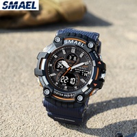 Reloj Deportivo de Buceo para Hombre 2023, Movimiento Electrónico, Resistente al Agua 50 Bar, Pantalla LED Dual, Alarma, Cronómetro, Luminoso