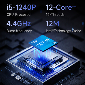 Slim máy tính xách tay 15.6 "FHD 1920x1080 IPS Intel Core I5-1240P 16GB LPDDR4 512GB SSD Wifi 6 Backlit KB mới máy tính xách tay máy tính - Product Image 2