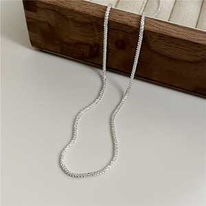 Custom <strong>925</strong> Sterling <strong>Silver</strong> <strong>Italy</strong> Link <strong>Chain</strong> Set Lobster Clasp Adjustable Snake Bone Sweater <strong>Chains</strong> Necklace - Product Image 4