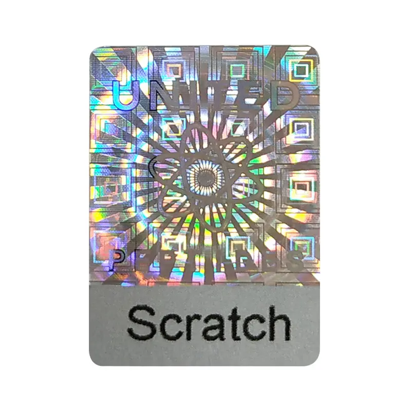 Custom Hologramm Sicherheit Aufkleber Laser QR Dichtung Aufkleber Scratch Off Label Drucker ID 3D Hologramm Aufkleber