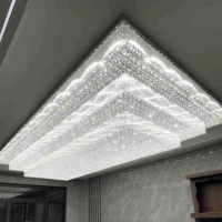 JYLIGHTING Prix Compétitif Villa Hall Hôtel Projet Personnalisé Lustre en Verre Cristal LED de Luxe Suspension Plafond
