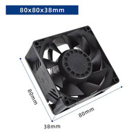 EC Axiallüfter 80x80x38mm Kühlkörper Kugellager 5000 Stunden Lebensdauer 110-220V Kunststoffblätter Luftkühlventilator