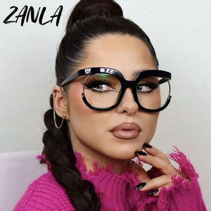 Kacamata bingkai Pria Wanita <span class=keywords><strong>Retro</strong></span> persegi uniseks 2024 mode resep kacamata optik dengan lensa jernih bingkai kacamata - Product Image 1