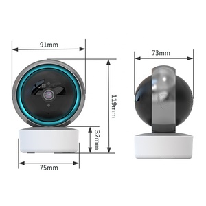 กล้องโดมรักษาความปลอดภัยในบ้านในร่ม,กล้องโดมเด็ก2K Ultra HD WiFi มองเห็นกลางคืนเสียง2ทางเข้ากันได้กับ Alexa และ <span class=keywords><strong>Google</strong></span> Assistant - Product Image 5