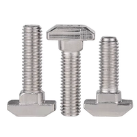 Vis à tête marteau en profilé d'aluminium industriel, norme nationale européenne, type T, tailles M5M6M8, 20/30/40/45, boulons en acier