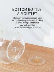 Biberón de vidrio de 160ml para bebé recién nacido, biberón antiflatulencia pequeño para recién nacido de <span class=keywords><strong>0</strong></span> a 10 <span class=keywords><strong>meses</strong></span>, biberón para bebé - Product Image 2