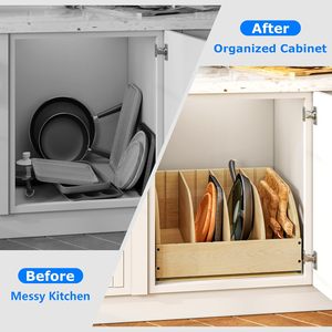 <span class=keywords><strong>Organizador</strong></span> de Ollas y <span class=keywords><strong>Sartenes</strong></span> con Cierre Suave, Cajón Extraíble de Alta Resistencia para Almacenamiento de Bandejas de Horno y Tablas de Cortar para Cocina - Product Image 3