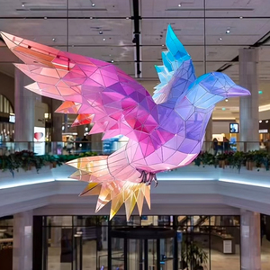 Tùy chỉnh lớn dự án LED Đèn Chùm Pha Lê chiếu sáng khác nhau tác phẩm điêu khắc thủy tinh dài cho sảnh khách sạn biệt thự trang trí Salon - Product Image 1