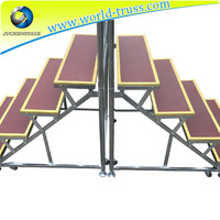 Evénement en aluminium Mobile Choral Riser Plates-formes de scène de chœur pliantes Stands de chœur Gradins personnalisés