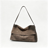 Sacs Hobo Souples en Daim et Cuir de Vachette 2026 avec Logo Personnalisé pour Femmes, Sac Fourre-tout Vintage à Rabat Grande Capacité pour le Travail, Sac à Bandoulière