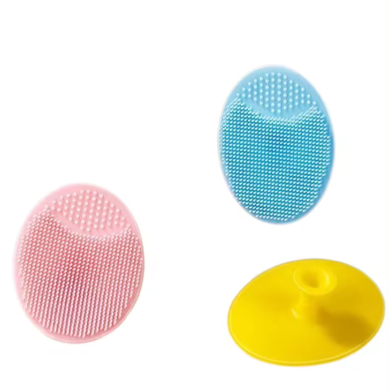 Children's soft silicone bristles hair cleaning massage scrubber shampoo brush silicon baby bath brush BPA Free massage cleaning