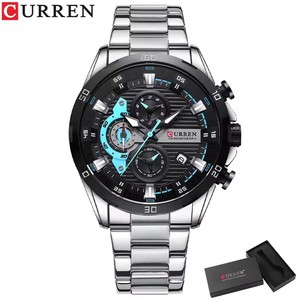 Orologio da Polso Curren 8402 di Lusso Retrò in Acciaio Inossidabile al Quarzo, Stile Business Antico Sportivo alla Moda Semplice e Affascinante per Coreani con Scatola - Product Image 4